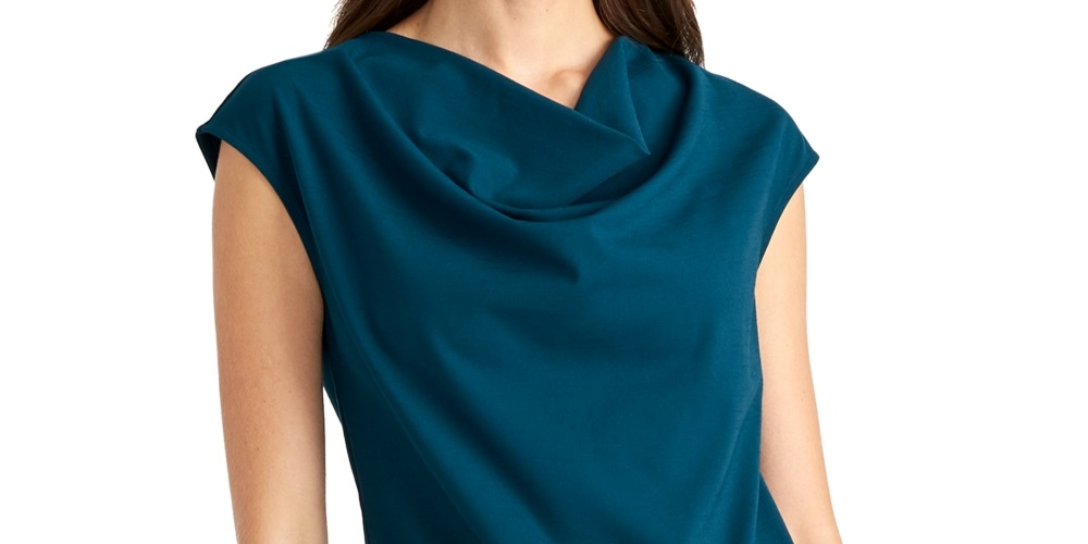 Rachel Roy Women's Cap Sleeve Top Blue Size X-Large