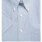 Club Room Men's Classic/Regular Fit Stretch Bengal Stripe Short Sleeve Dress Shirt Navy Size 14.5