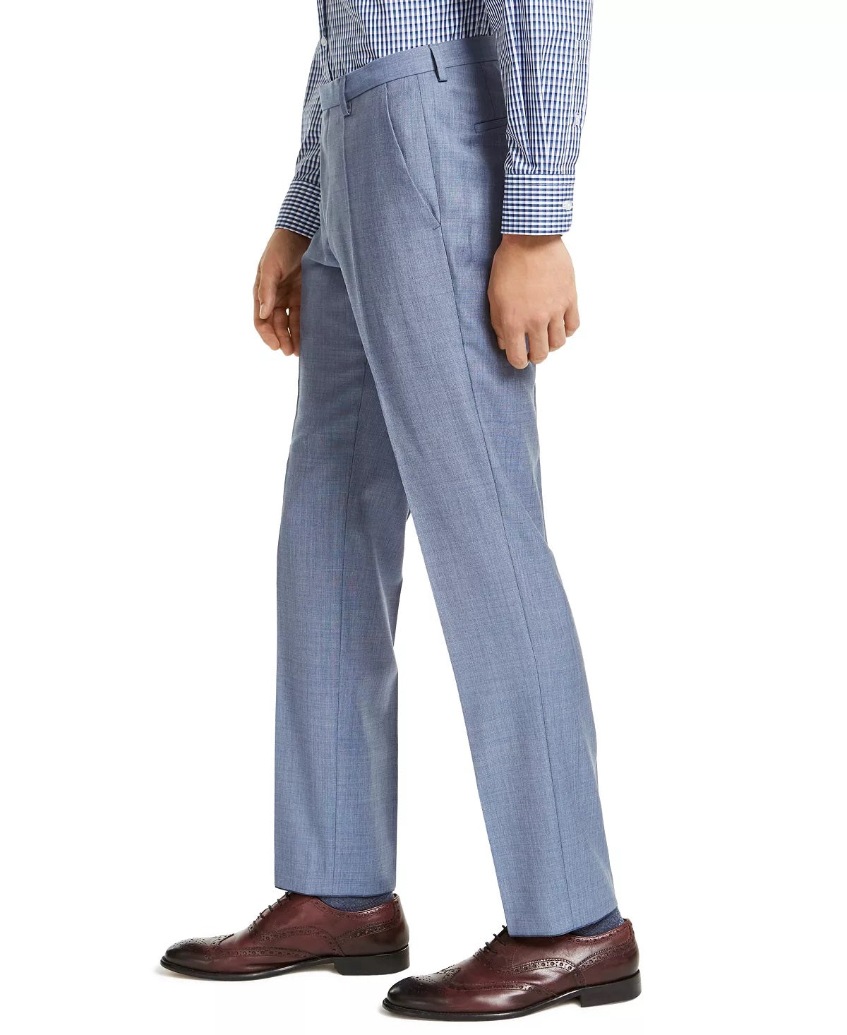 Hugo Men's Slim Fit Stepweave Suit Pants Blue Size 40