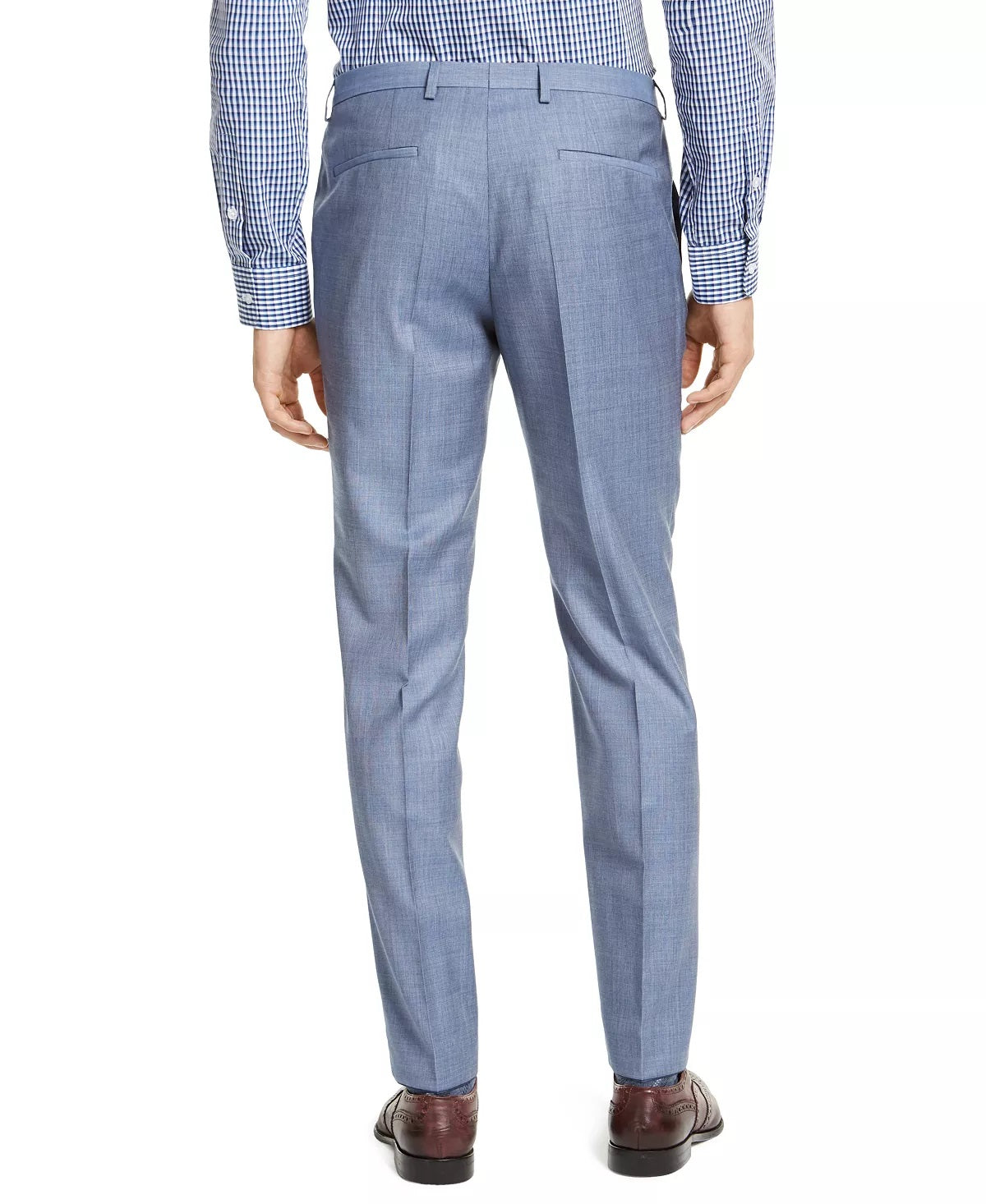 Hugo Men's Slim Fit Stepweave Suit Pants Blue Size 40