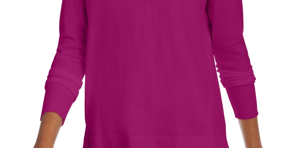 Maison Jules Women's V Neck Sweater Pink Size Small