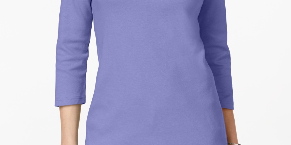 कैरन स्कॉट महिलाओं का स्कूप नेक टॉप रेगुलर पर्पल साइज़ XXL