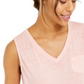 Style & Co Women's Chest-Pocket Burnout Top Pink Size X-Large