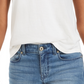 Style & Co Women's Burnout V Neck T-Shirt White Size Small