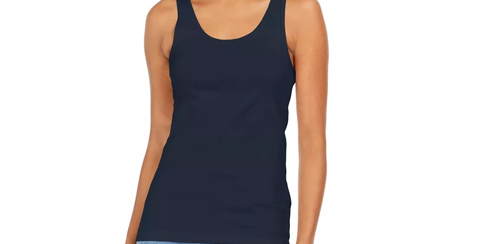 Style & Co Women's Cotton Tank Top Blue Size X-Large