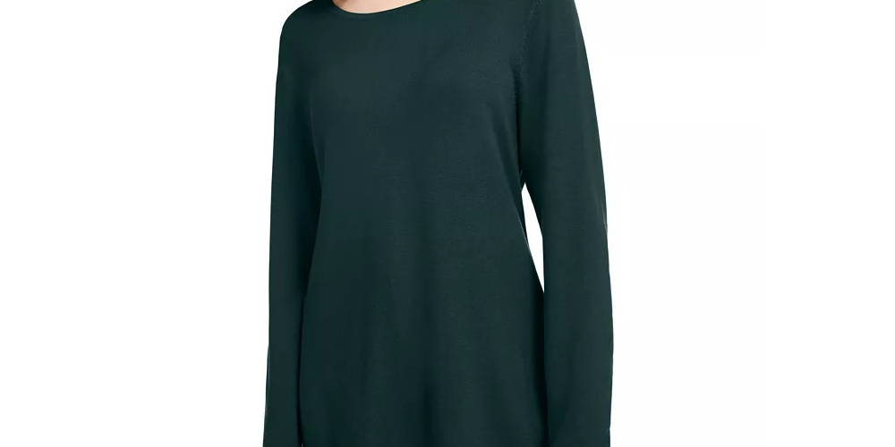 INC International Concepts Women's Grommet Hem Top Green Size Medium