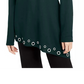 INC International Concepts Women's Grommet Hem Top Green Size Medium