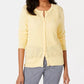 Charter Club Women's Pointelle Knit Cardigan Yellow Size Small