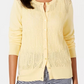 Charter Club Women's Pointelle Knit Cardigan Yellow Size Small