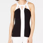 INC International Concepts Women's Petite Colorblocked Tank Top Black Size Petite Small