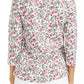 Charter Club Women's Cotton Floral Print Boat Neck Top White Size XX-Large