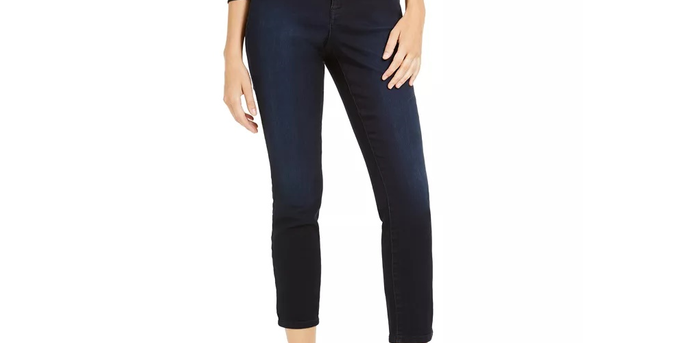 INC International Concepts Women's Curvy Skinny Ankle Jeans With Tummy Control Blue Size 0