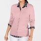 Charter Club Women's Crewneck Cardigan Pink  Size Petite Small