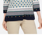 Charter Club Women's Printed Keyhole Top White Size Large