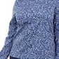 Karen Scott Women's Plus Size Floral-Print Mock-Neck Top Blue Size 0X