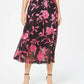 Alfani Women's Petite Floral-Print A-Line Skirt Pink Size 6 Petite