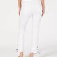 Charter Club Women's Gingham Lace-Up Skinny Jeans White Size Square 18