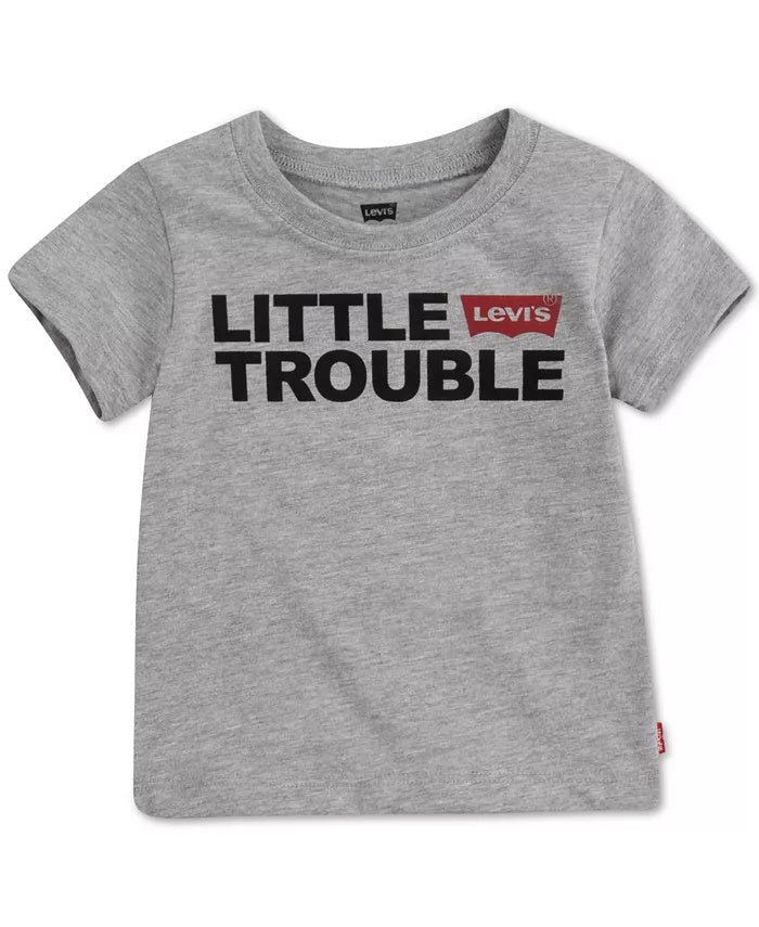 Levi's Daddy & Me Collection Baby Boys Little Trouble Graphic T-Shirt Silver Size 24MOS