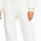 INC International Concepts Women's Cargo High Rise Jogger Pants White Size XS