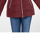 Maralyn & Me Women's Faux Hooded Water Resistant Puffer Winter Jacket Burgundy Size Large
