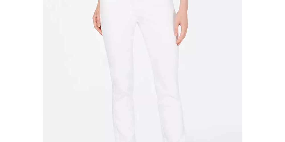 Charter Club Women's Chelsea Stretch Twill Skinny Pants White Size 4 Petite