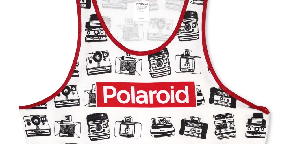 Polaroid Men's Camera Print Tank Top Black Size Medium