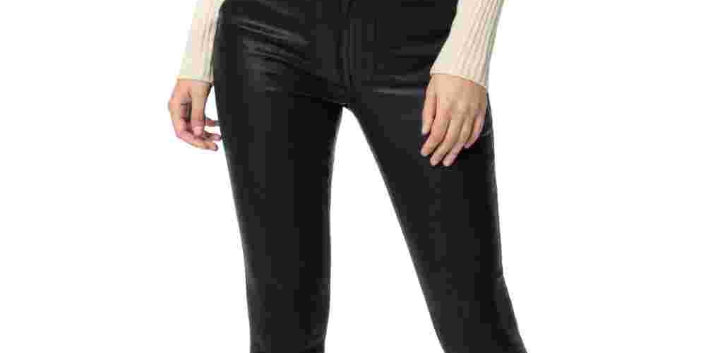 Joe'S Jeans Women's Charlie Faux-Leather Jeans Black Size 30