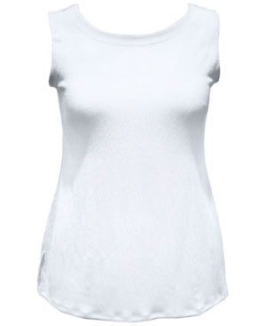 JM Collection Women's Textured Button Tank Top White Size Small
