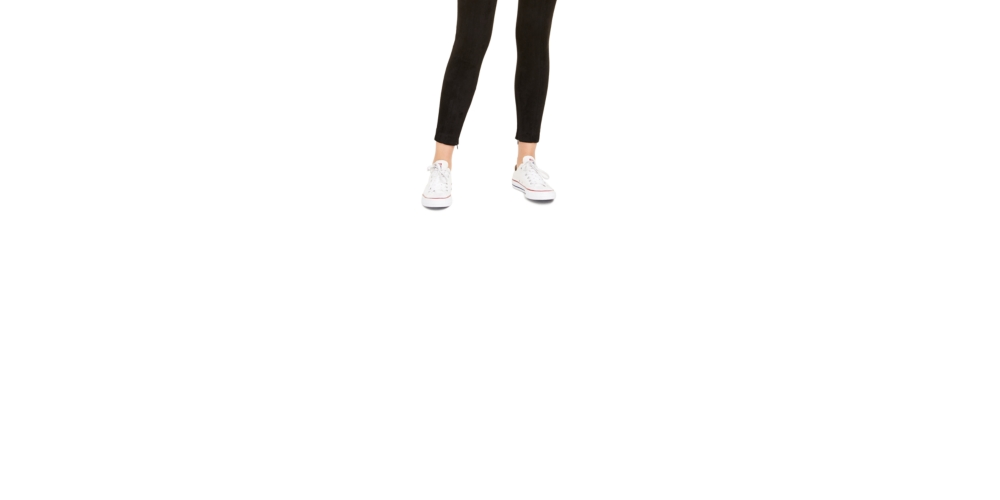 Bar III Women's Faux Suede Skinny Pants Black Size XX-Small
