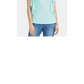 Rachel Roy Women's Short Sleeve Jewel Neck Blouse Blue Size XX-Large