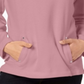 Karen Scott Women's Zip Neck Top Mellow Rose  Size Petite S