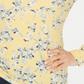 Karen Scott Women's Printed Long Sleeve Top Yellow Size Large