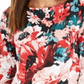 Charter Club Women's Floral Print Boat Neck Top Red Size X-Small