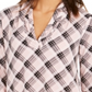 Charter Club Women's Printed V Neck Top Pink Size X-Large