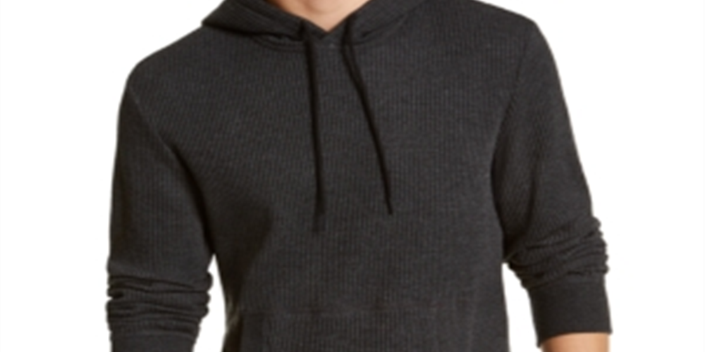 Sun + Stone Men's Long Sleeve Crew Neck Draw String Sweater Black Size Small