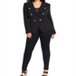 City Chic Women's Trendy Plus Rock Royalty Jacket Black Size 22W