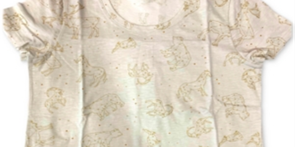 Style & Co Women's Cotton Printed T-Shirt  Ivory Size X-Large