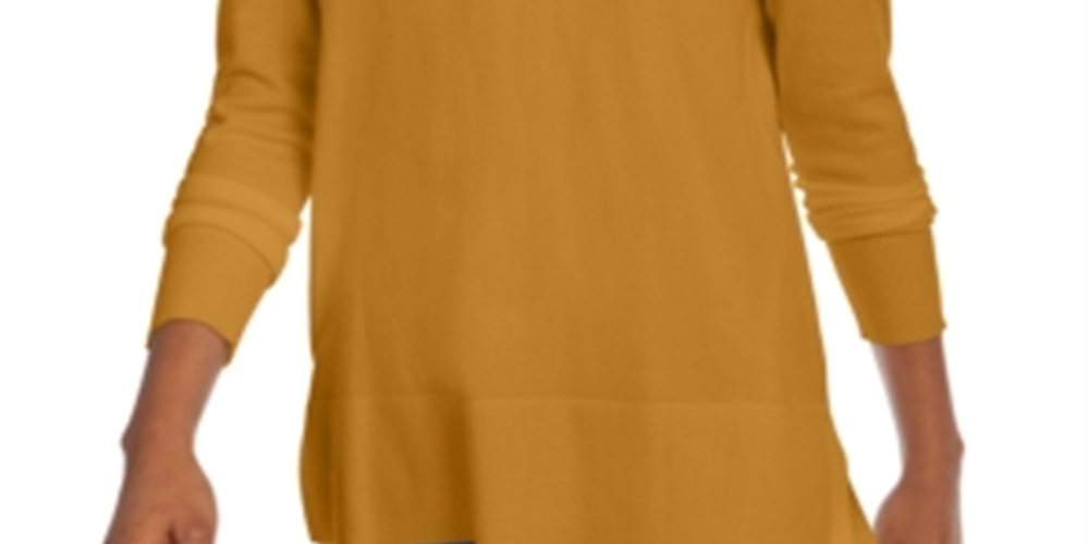 Maison Jules Women's V Neck Sweater Yellow Size XX-Large