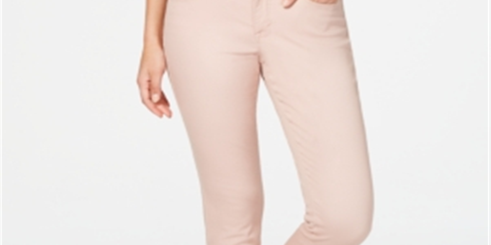 Style & Co Women's Curvy-Fit Skinny Fashion Jeans Pink Size 8