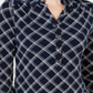 Charter Club Women's Plaid Polo Shirt Blue Size Small