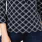 Charter Club Women's Plaid Polo Shirt Blue Size Small