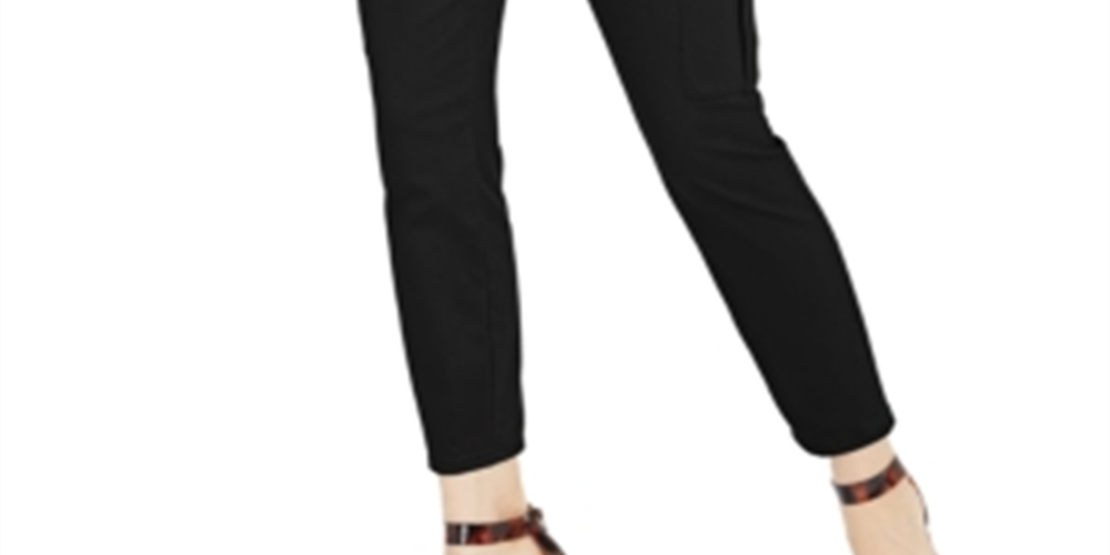INC International Concepts Women's Skinny Utility Pants Black Size 8 Petite