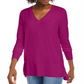 Maison Jules Women's V-Neck Sweater Pink Size Medium