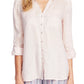 Vince Camuto Women's Linen Long Sleeves Button Down Top Pink Size XS
