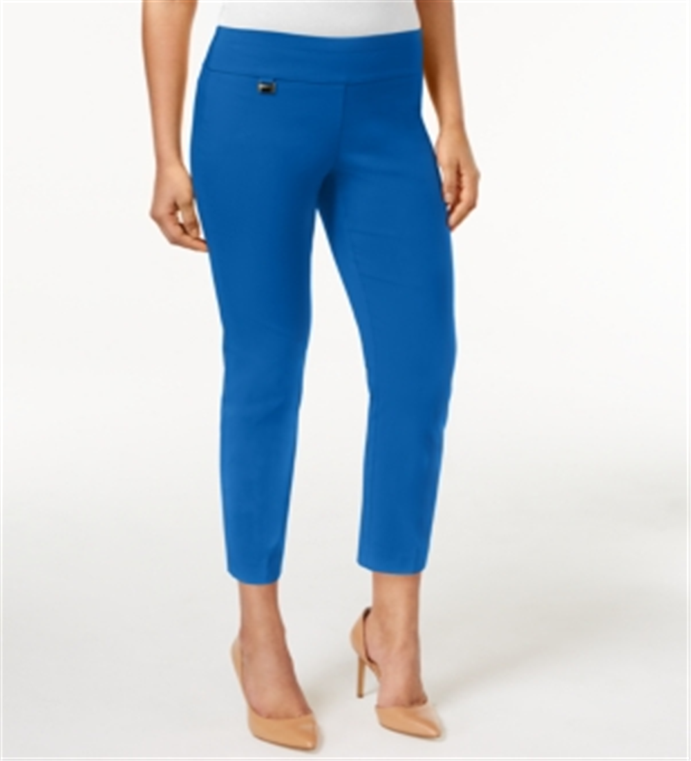 Alfani Women's Tummy-Control Pull-on Capri Pants Blue Size 16 Petiteetite