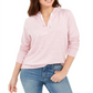 Style & Co Women's Stripe Hoodie Pink Size Small