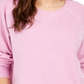 Style & Co Women's Contrast-Stitched Sweatshirt Pink Size X-Small