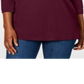 Karen Scott Women's Beaded Top Burgundy Size Small