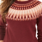 Style & Co Women's Fair Isle Crewneck Sweater Combo Red Size Petite