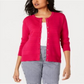Charter Club Women's Petite Textured Cardigan Sweater Pink Size Petite L